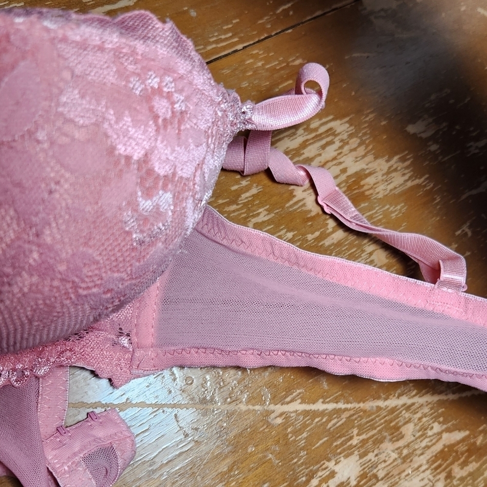Jessica Simpson Underwire Push Up Lace Pink Bra Sz 36B NWOT RN 71222 - Picture 5 of 7